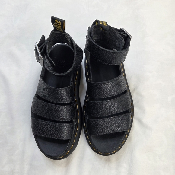 Dr. Martens Clarissa II Quad Platform Sandals Black Leather Size 5US (36EU) - Picture 11 of 13